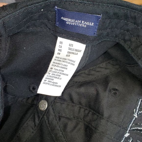 buy2get3rdFREE 77 USA Flag Adult Adjustable Hat Cap Black American Eagle - Picture 5 of 5